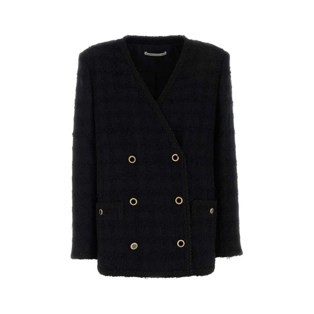 Alessandra Rich Women Black Boucle Blazer